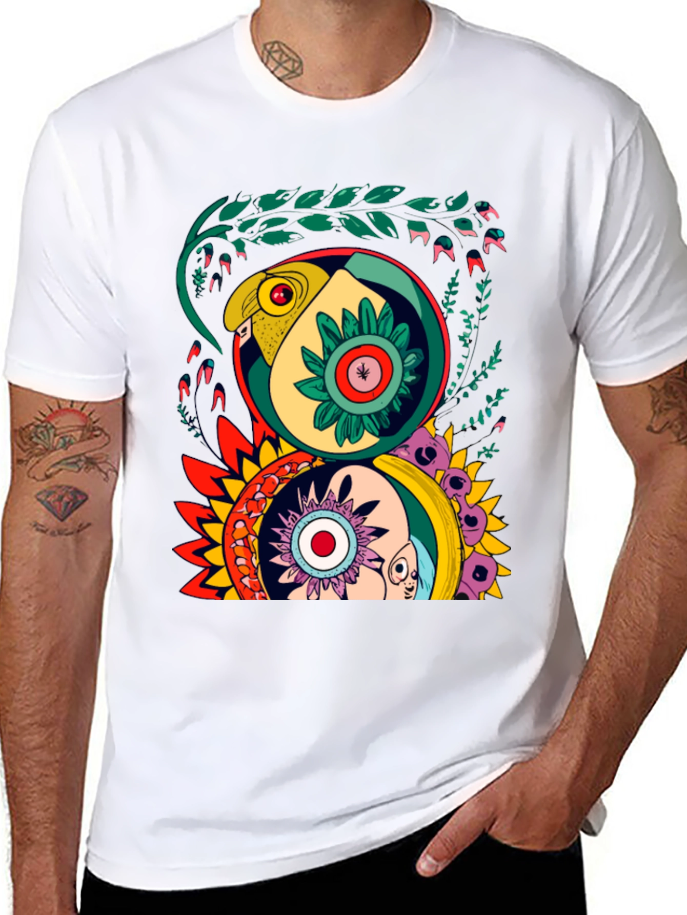 Abstract Graphic Print Tee