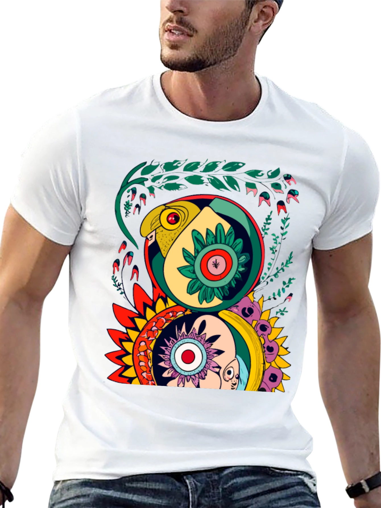 Abstract Graphic Print Tee