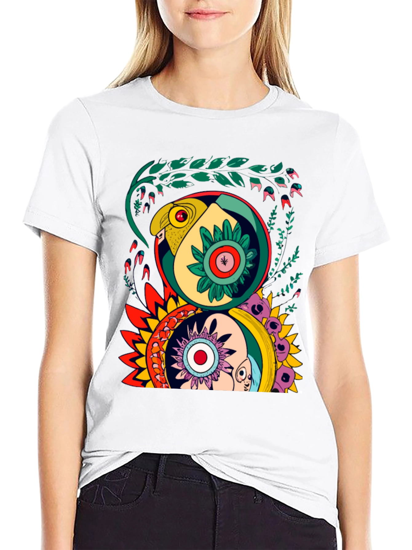 Abstract Graphic Print Tee