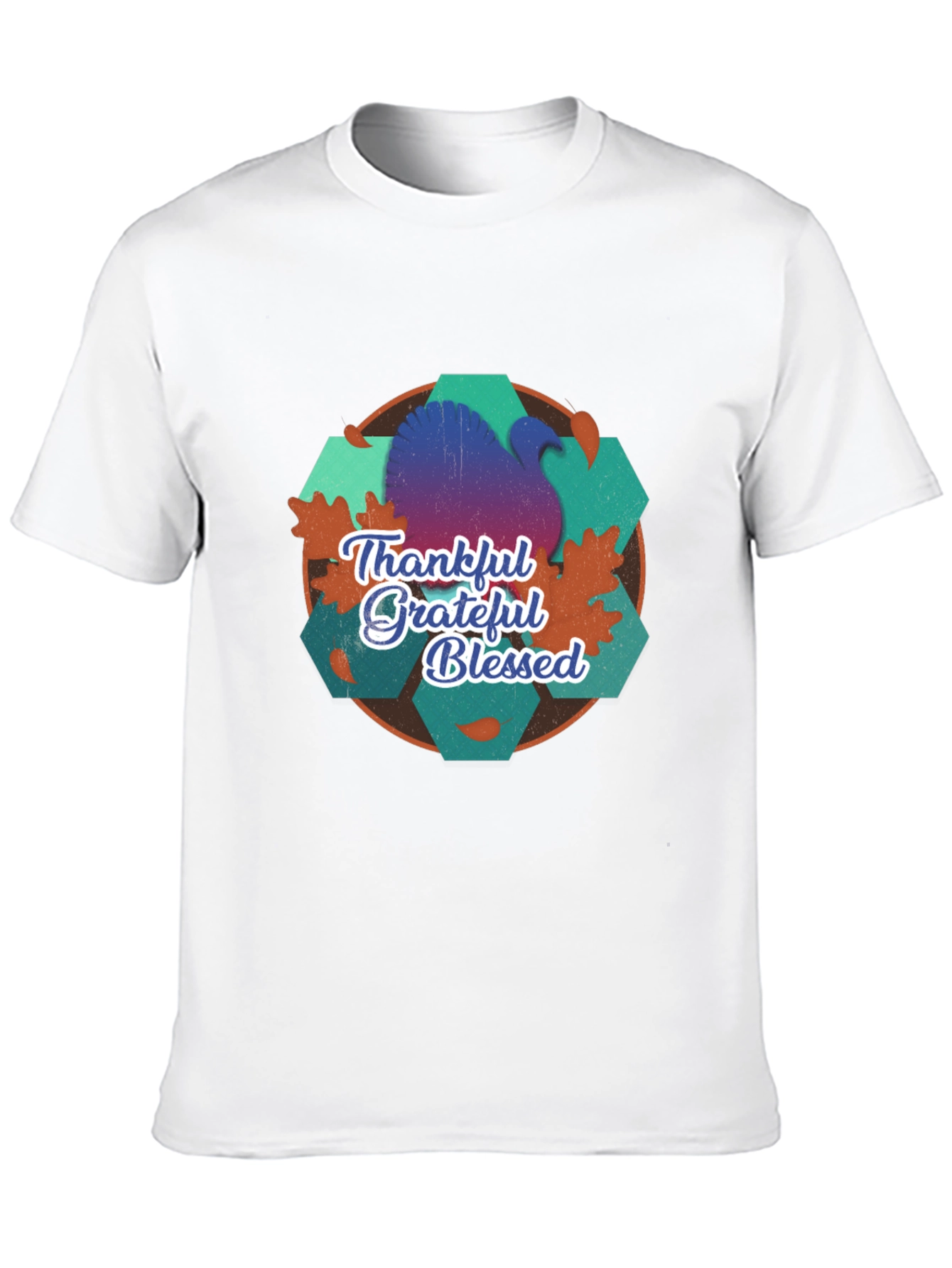 Thankful Grateful Blessed Thanksgiving T-Shirt