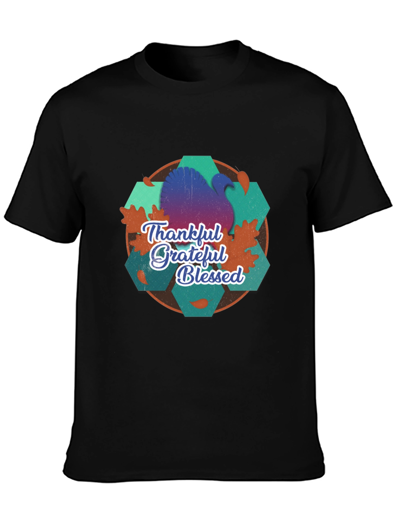 Thankful Grateful Blessed Thanksgiving T-Shirt