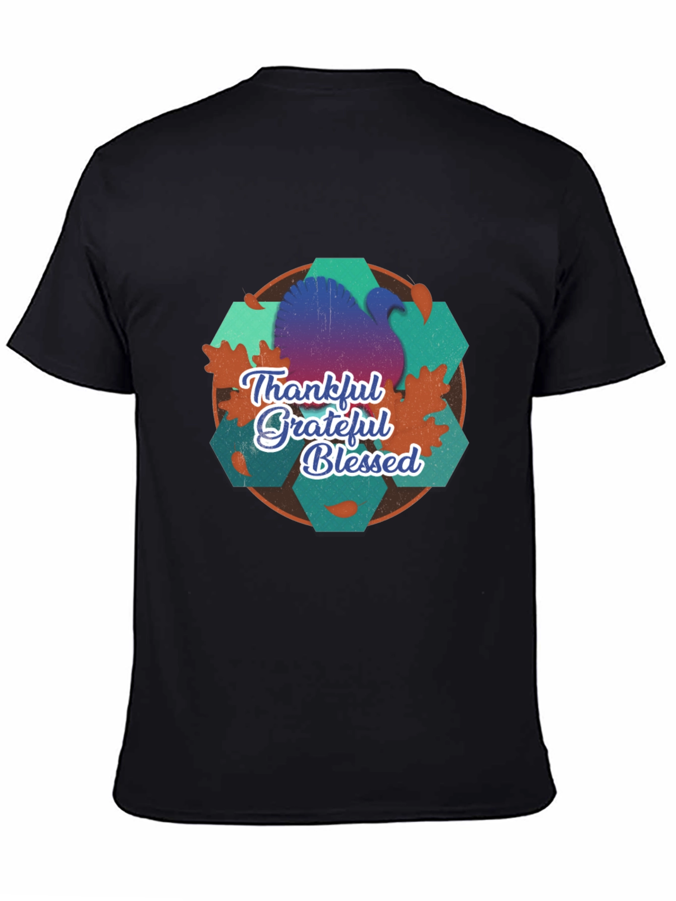 Thankful Grateful Blessed Thanksgiving T-Shirt