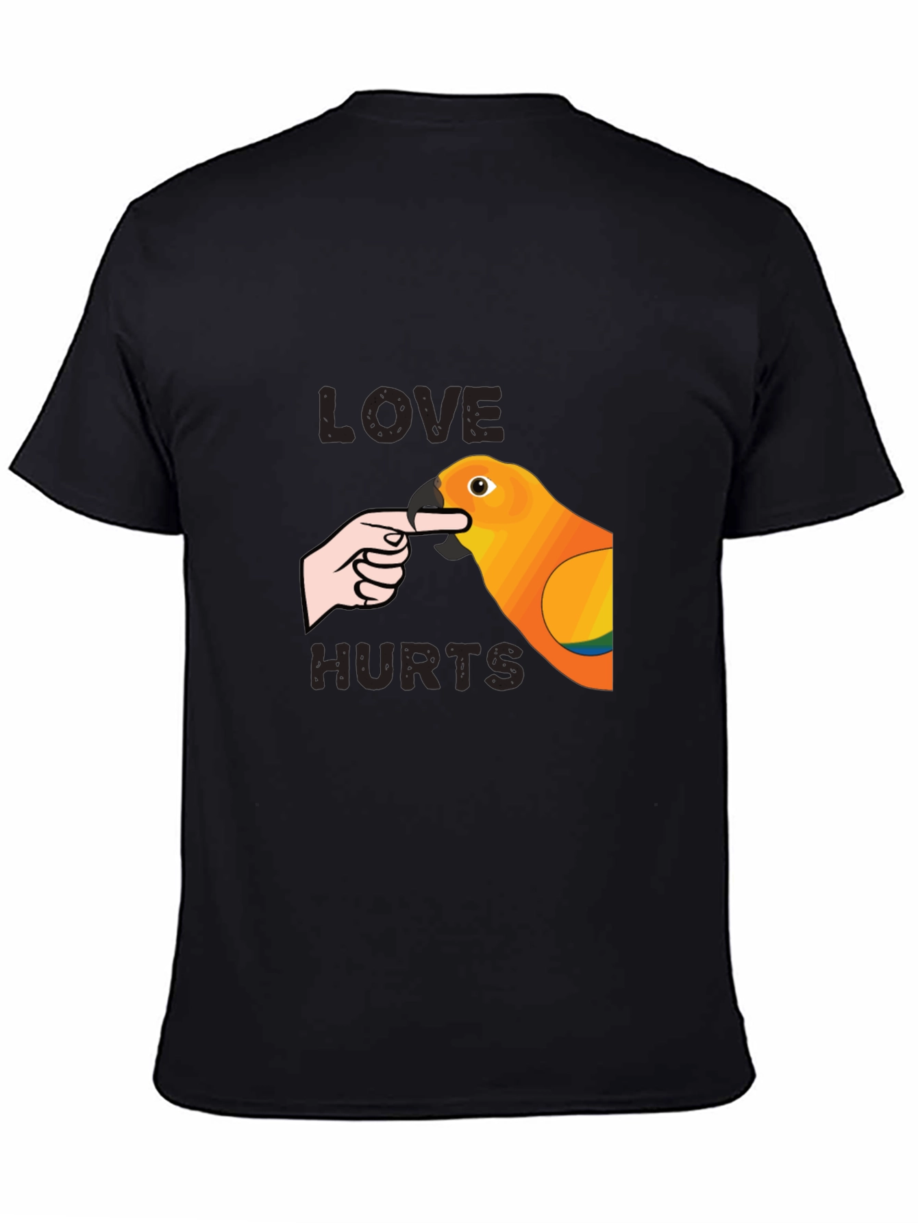 Love Hurts Parrot Graphic T-Shirt