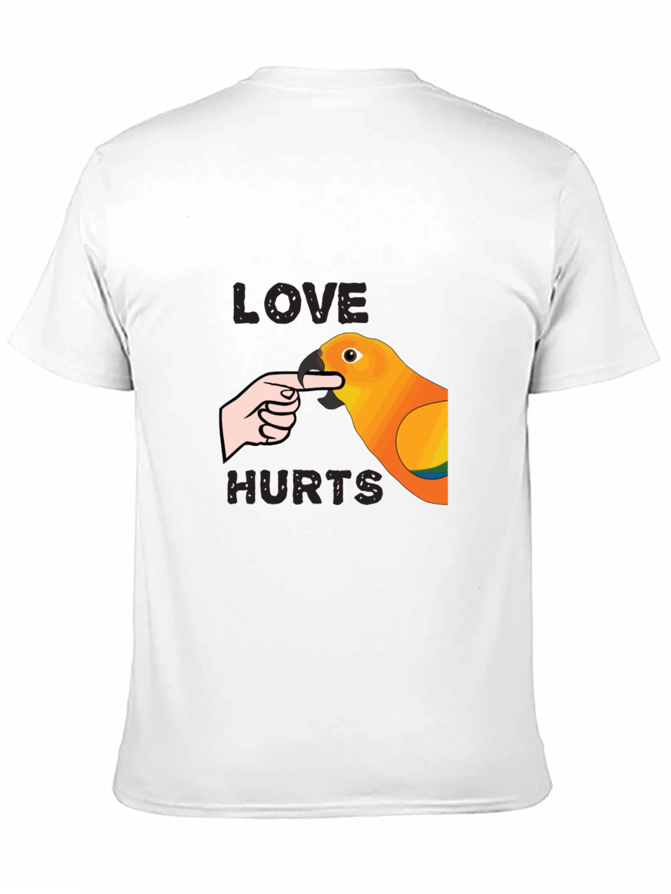 Love Hurts Parrot Graphic T-Shirt