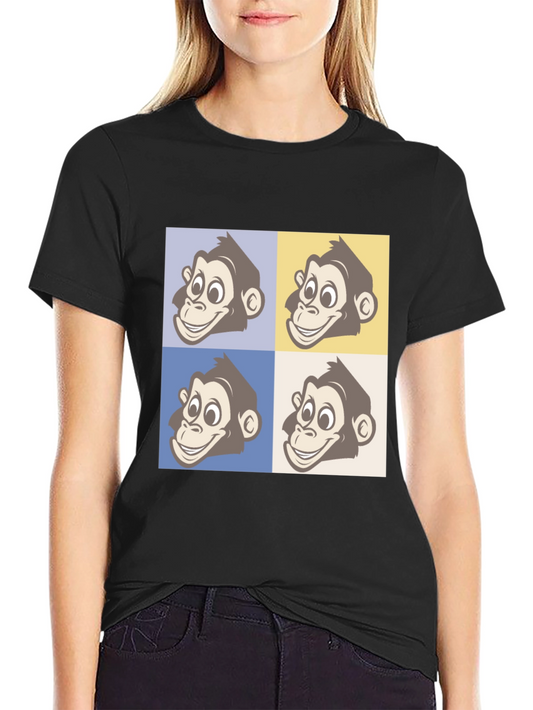 Monkey Faces Graphic Tee - Funky Unisex T-Shirt