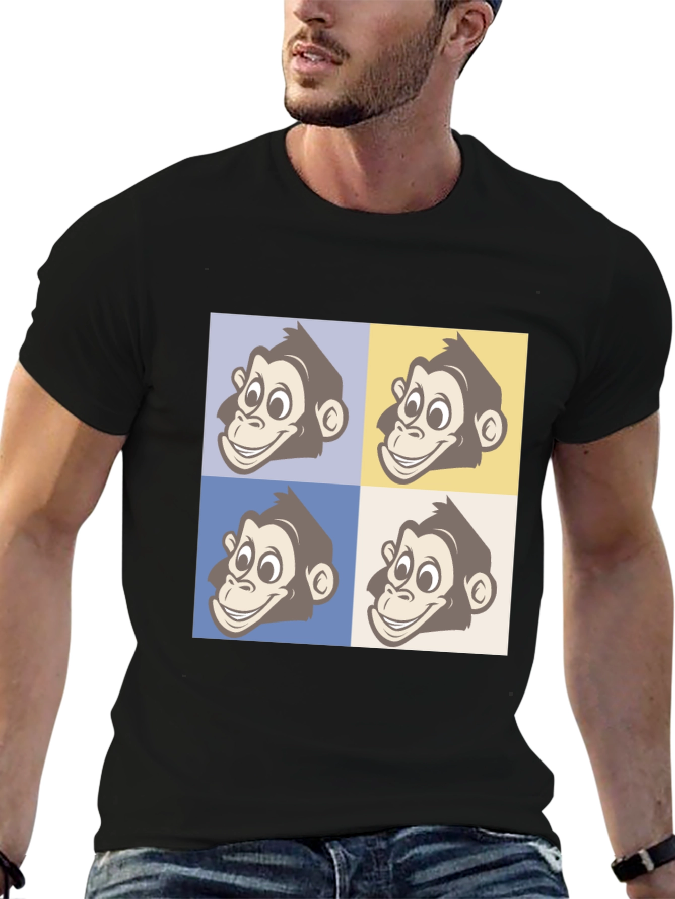 Monkey Faces Graphic Tee - Funky Unisex T-Shirt