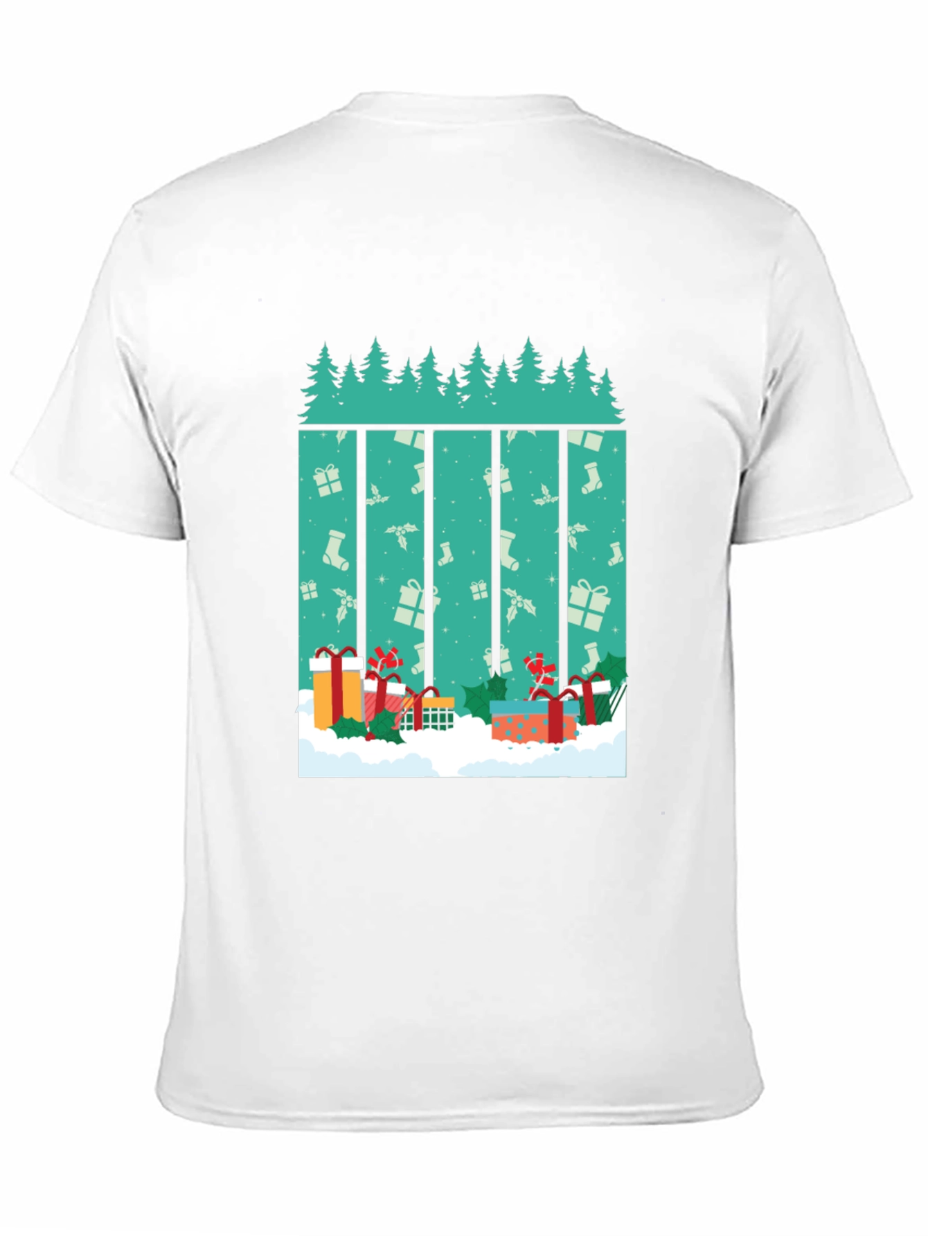 Festive Christmas Tree & Presents T-Shirt