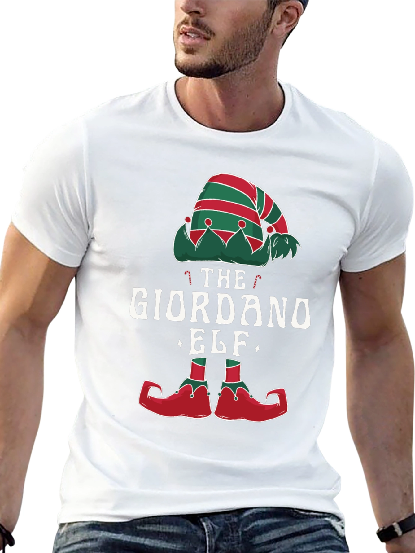 Giordano Elf Christmas Graphic T-Shirt