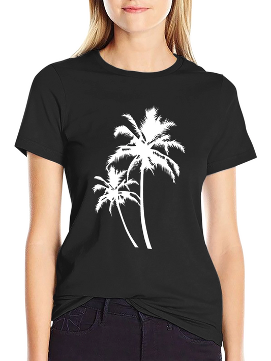 Palm Tree Graphic T-Shirt - Black