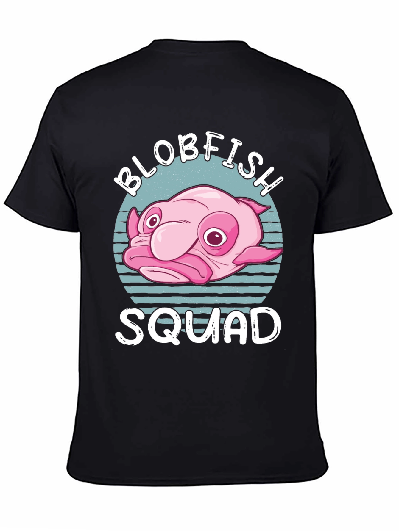 Blobfish Squad Graphic T-Shirt - Black Cotton Tee