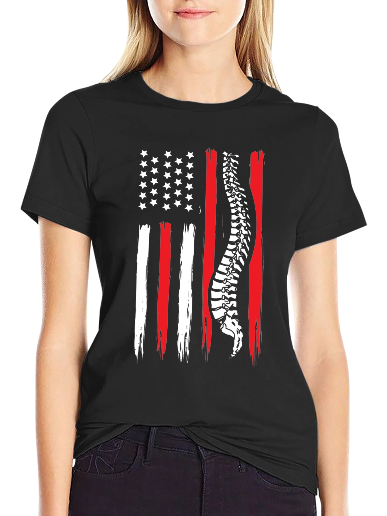 Chiropractor USA Flag T-Shirt