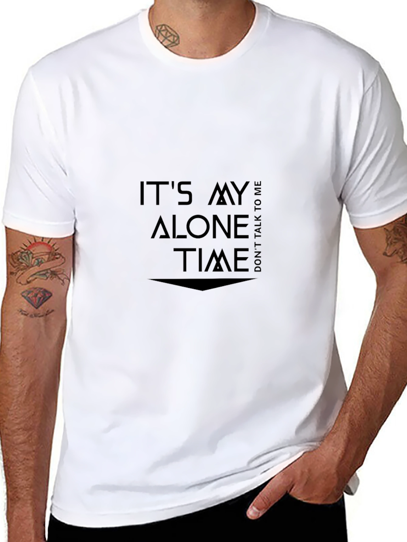 Alone Time Black T-Shirt - Introvert Style