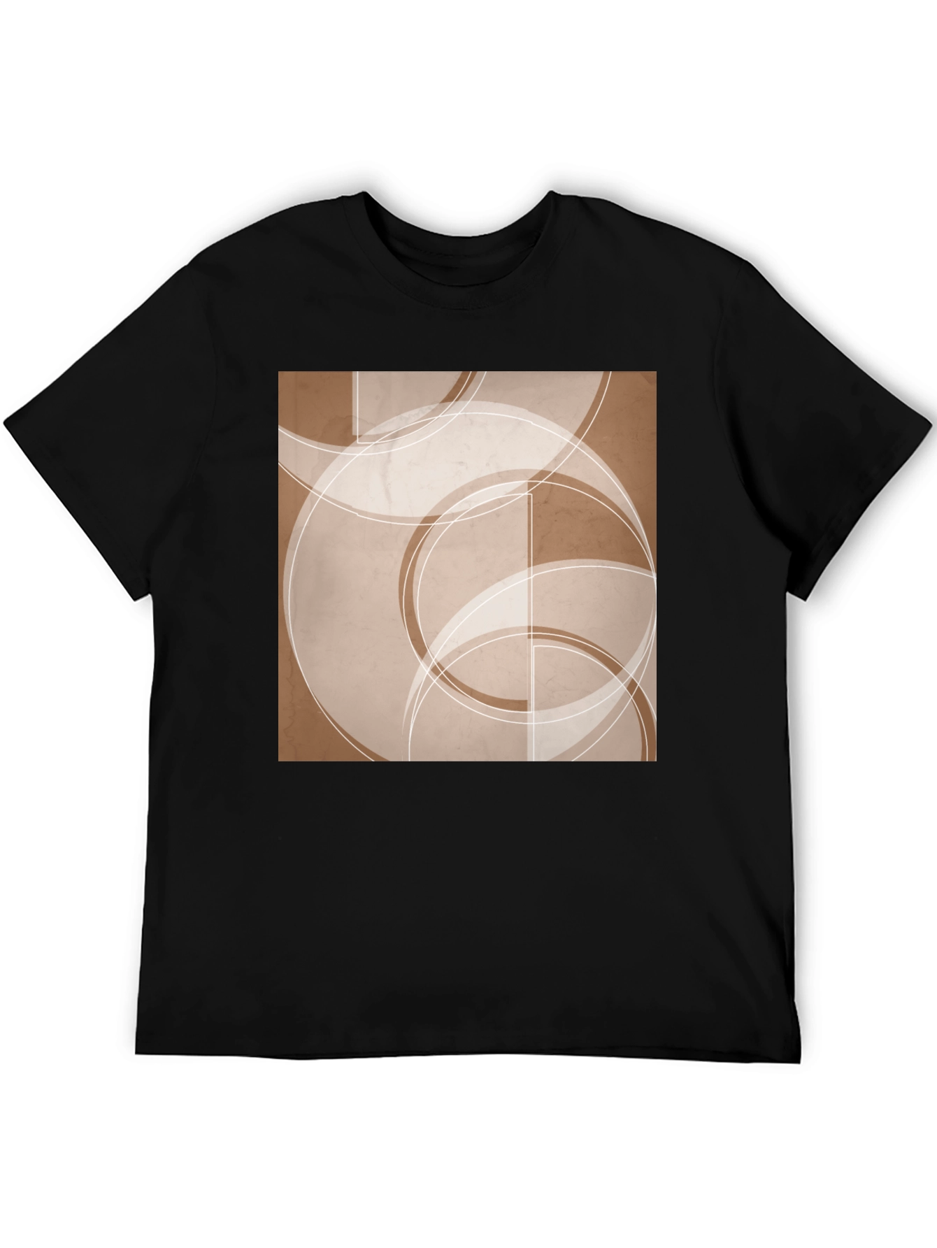 Abstract Circles Graphic Tee - Modern Casual Style