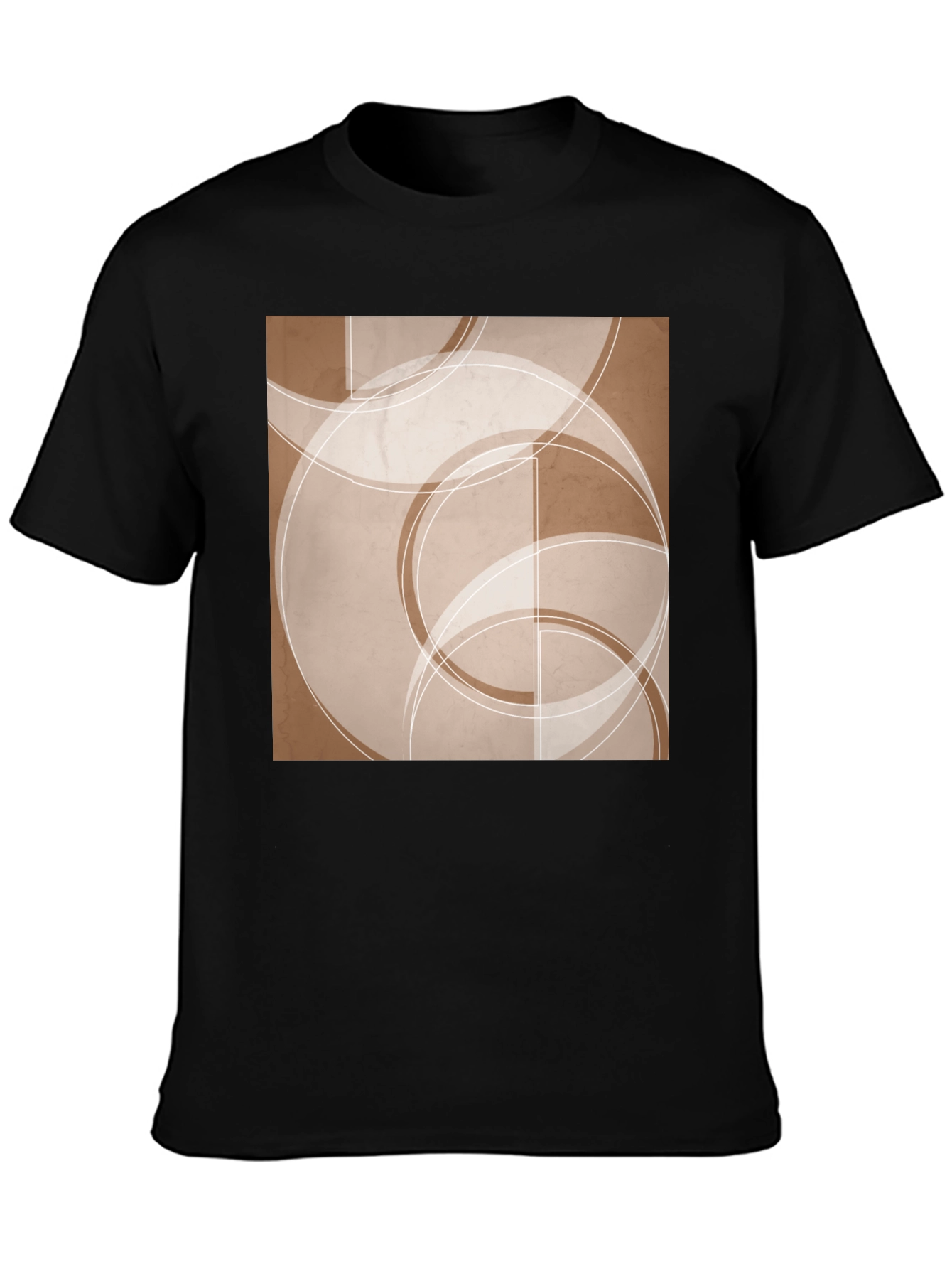 Abstract Circles Graphic Tee - Modern Casual Style