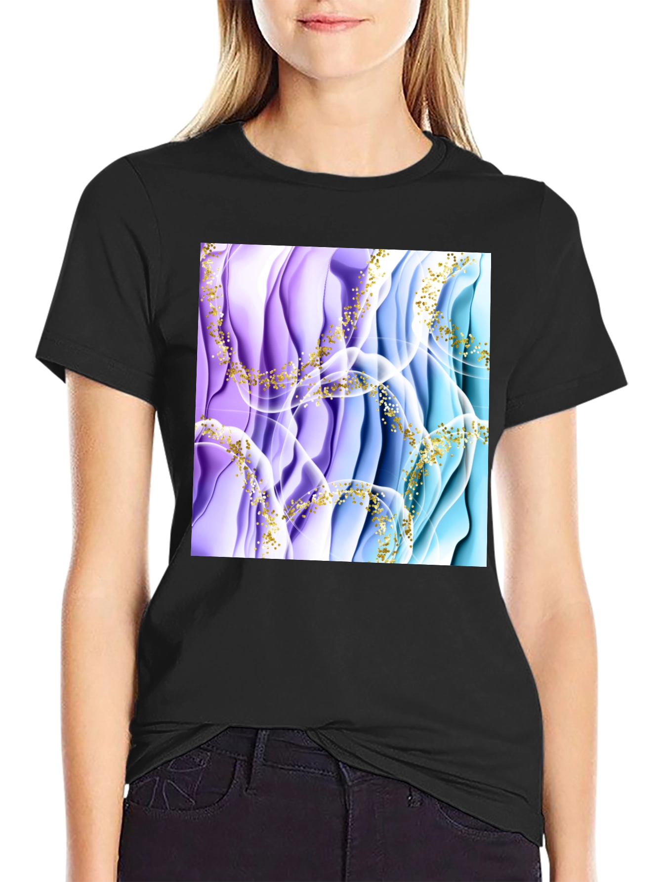 Abstract Art Mens Black T-Shirt