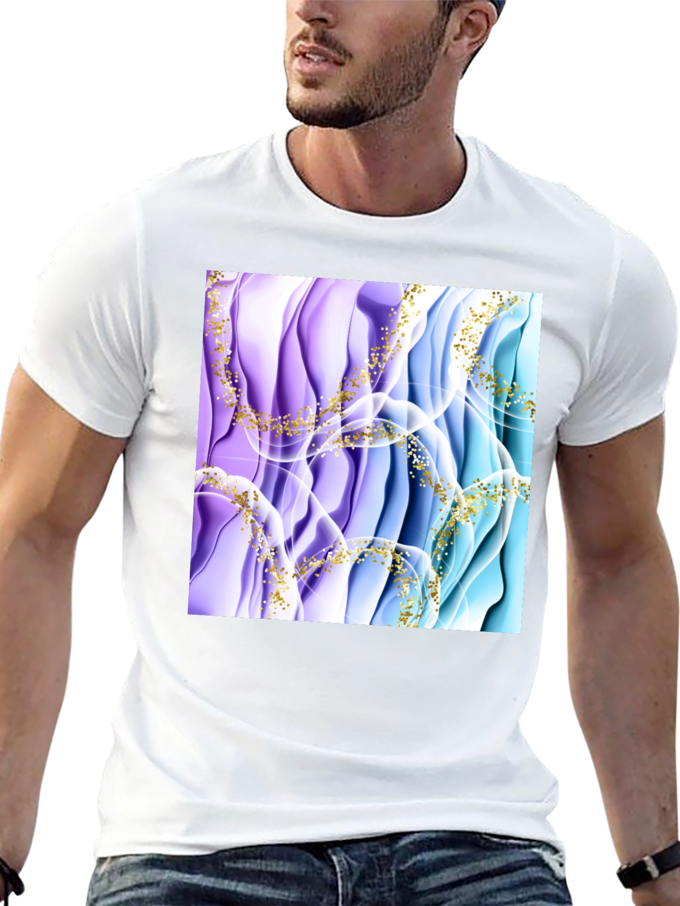 Abstract Art Mens Black T-Shirt