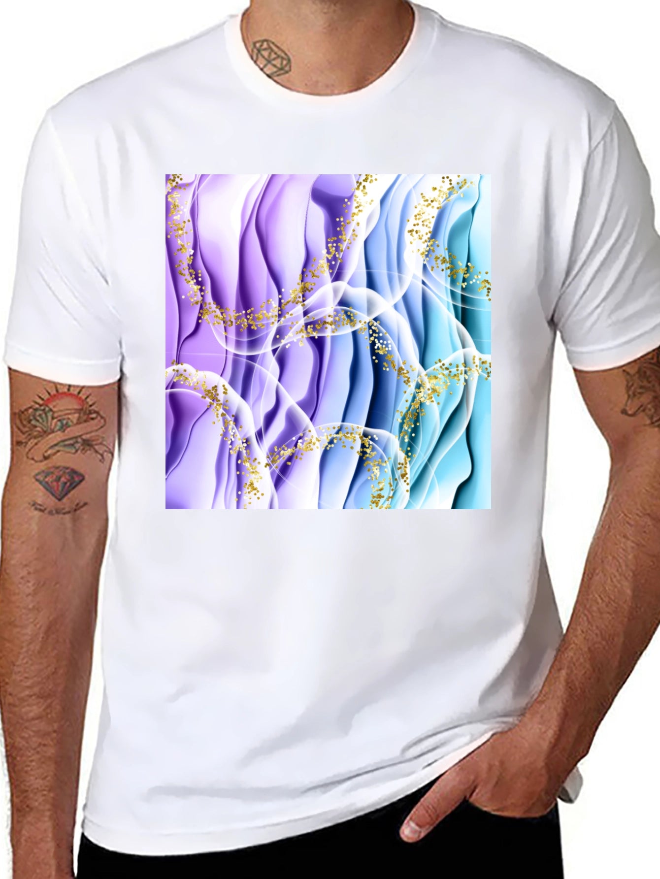 Abstract Art Mens Black T-Shirt