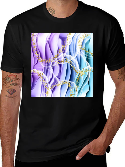 Abstract Art Mens Black T-Shirt
