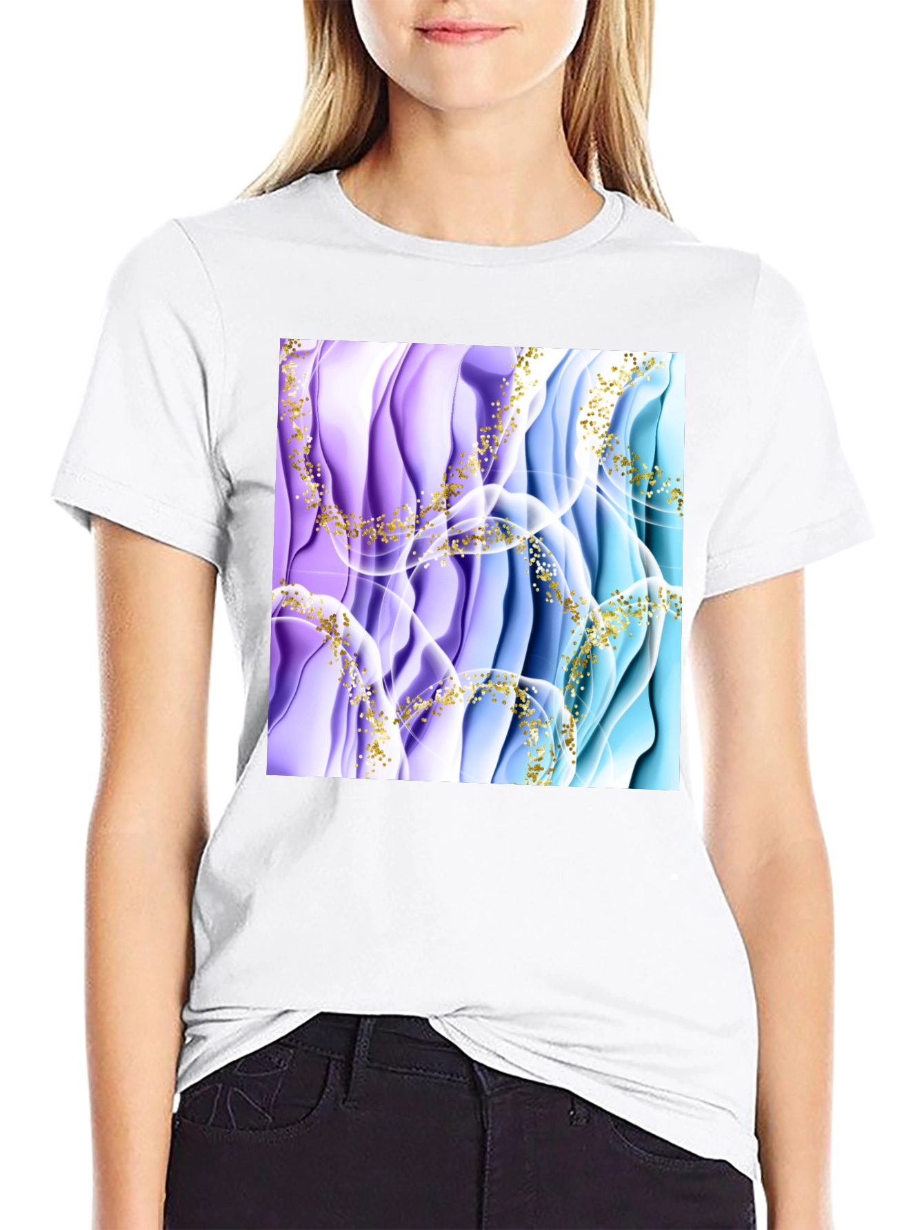 Abstract Art Mens Black T-Shirt