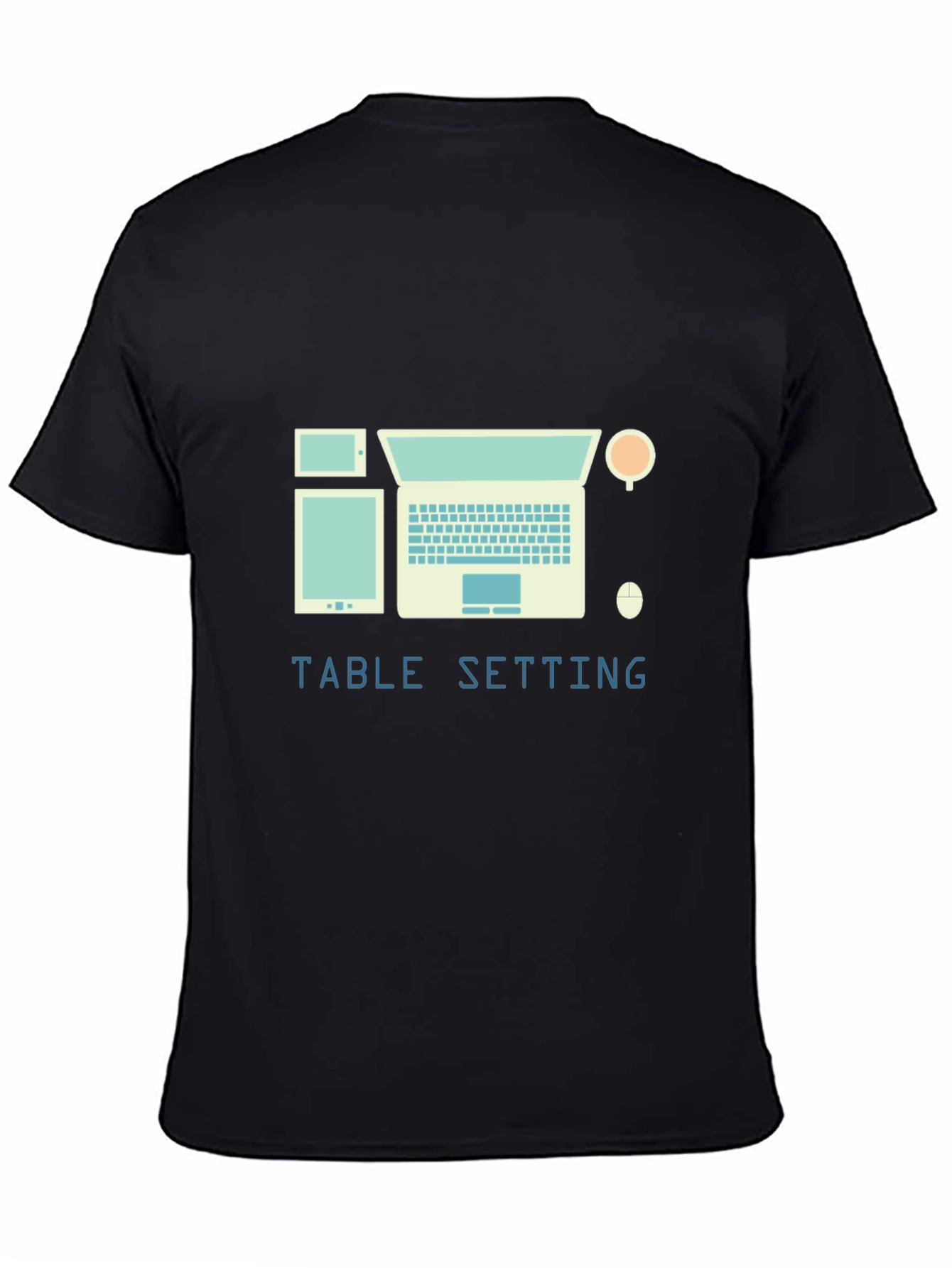 Table Setting Graphic Tee - Laptop Tablet Coffee