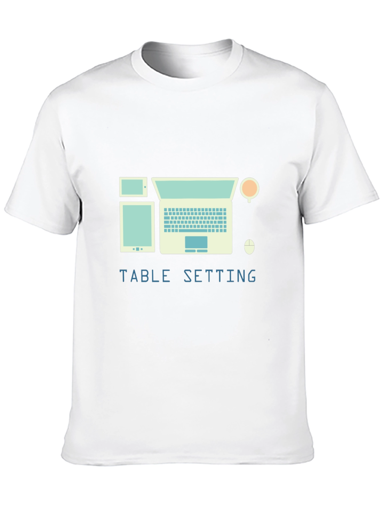 Table Setting Graphic Tee - Laptop Tablet Coffee