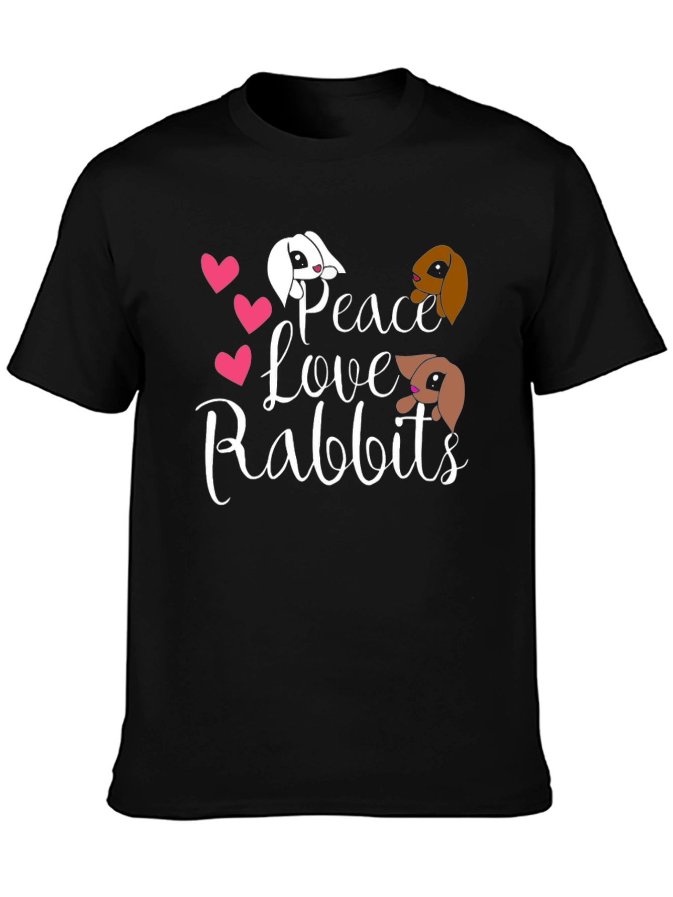 Peace Love Rabbits Graphic T-Shirt