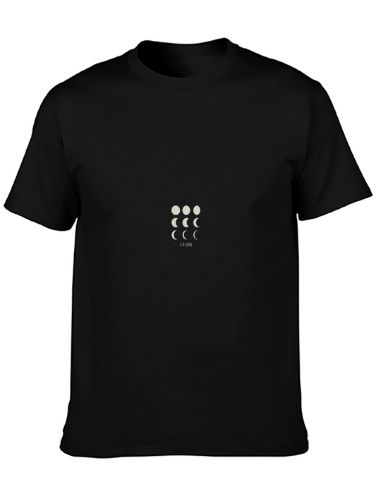 Lunar Phase T-Shirt - Black Cotton Tee