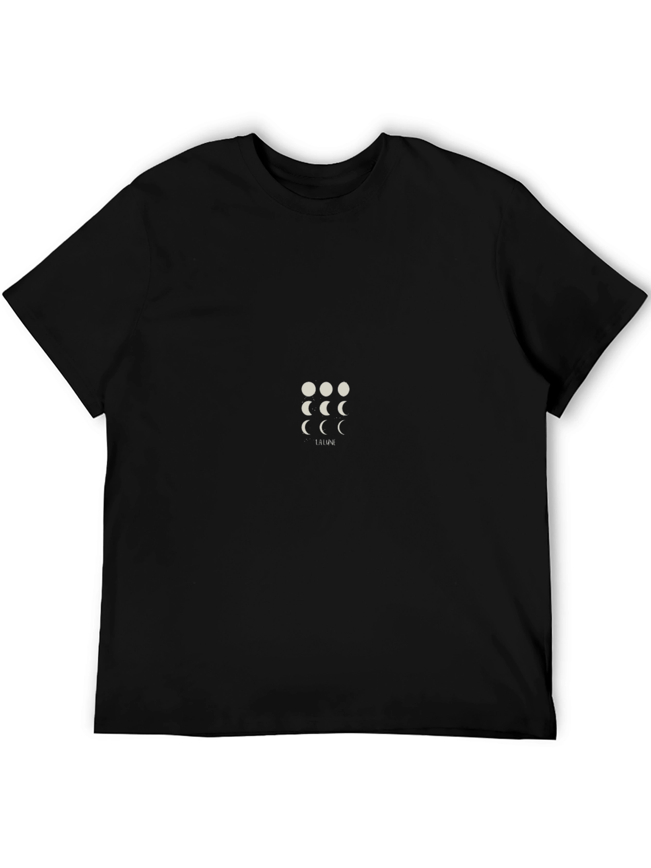 Lunar Phase T-Shirt - Black Cotton Tee