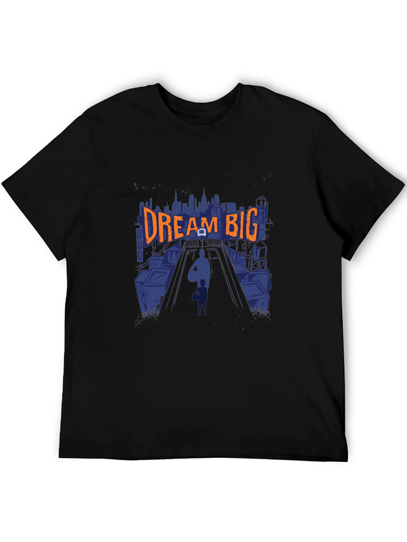 Dream Big Graphic T-Shirt - Black Cotton Tee
