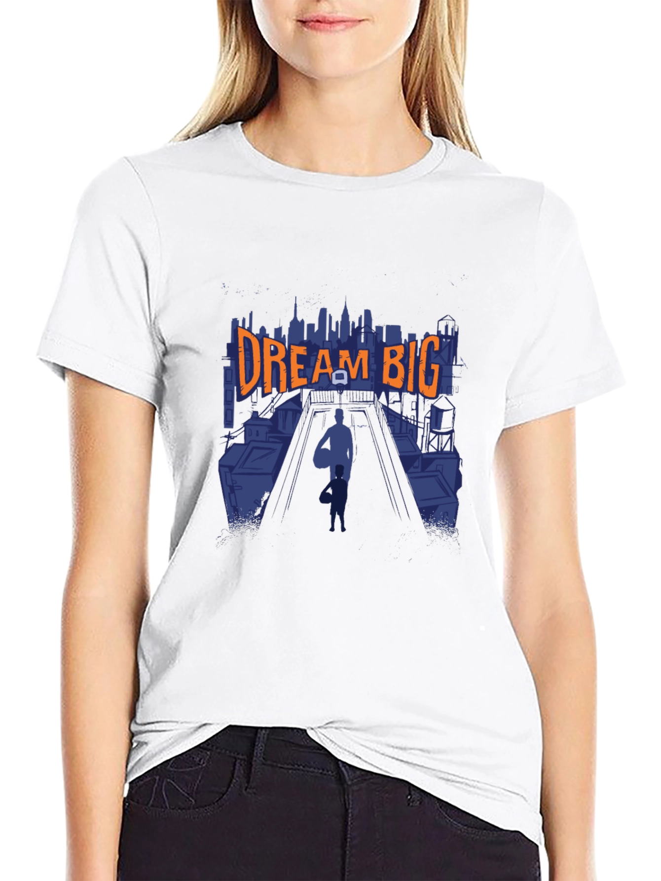 Dream Big Graphic T-Shirt - Black Cotton Tee