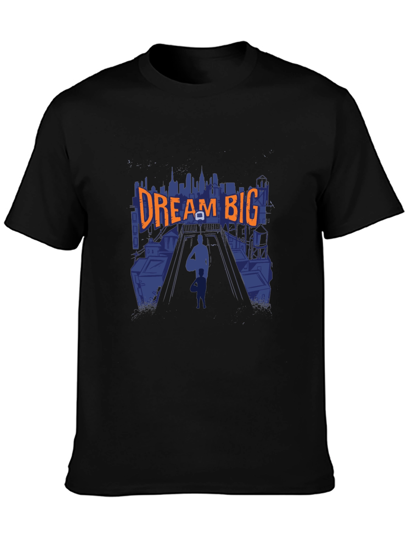 Dream Big Graphic T-Shirt - Black Cotton Tee