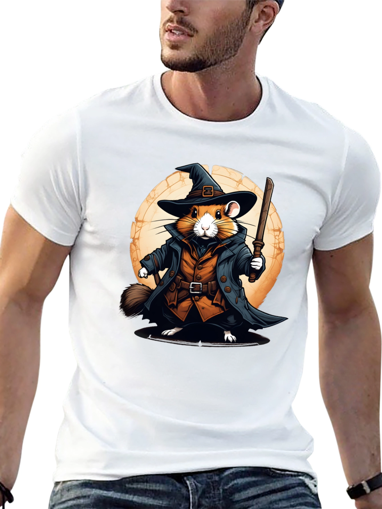 Wizard Hamster T-Shirt - Magical Rodent Design