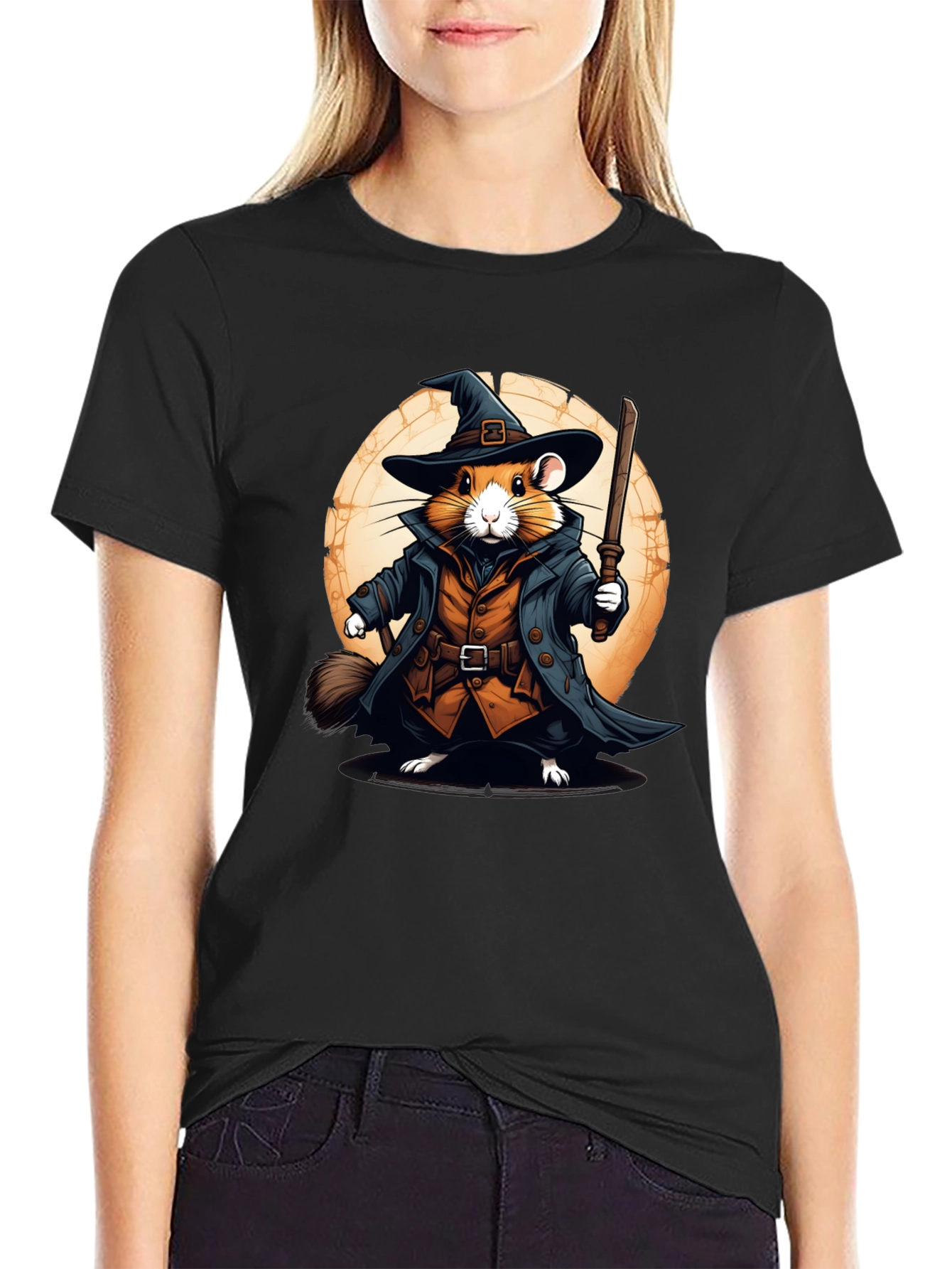 Wizard Hamster T-Shirt - Magical Rodent Design