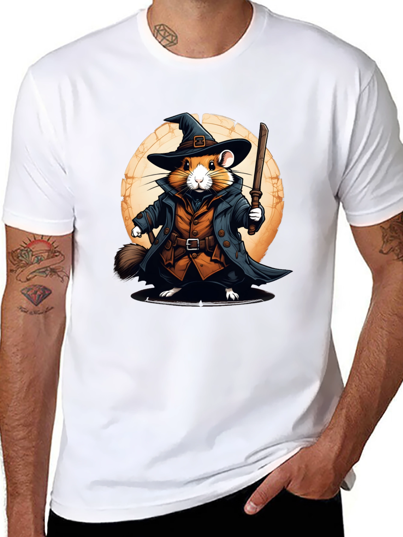 Wizard Hamster T-Shirt - Magical Rodent Design