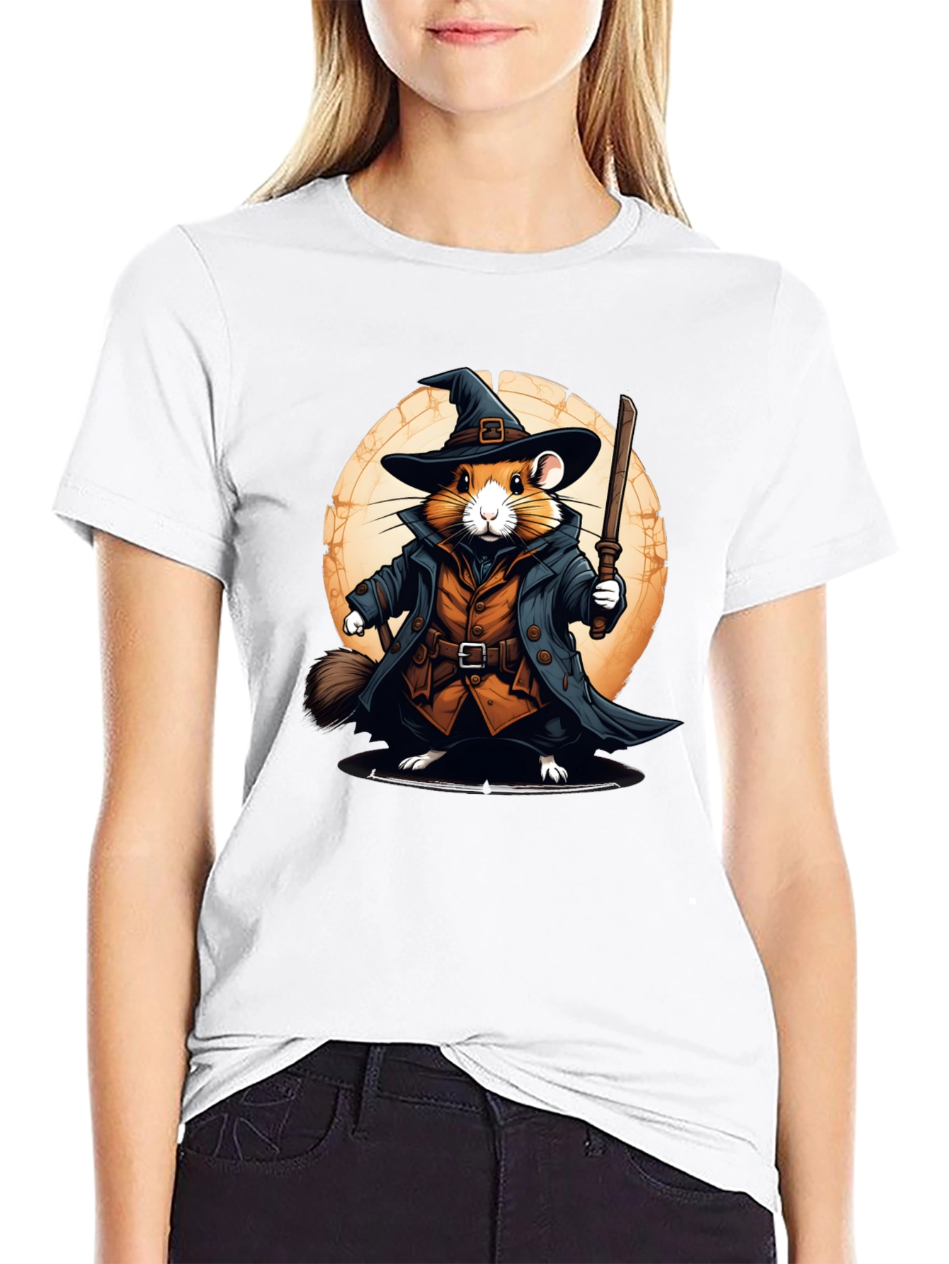 Wizard Hamster T-Shirt - Magical Rodent Design