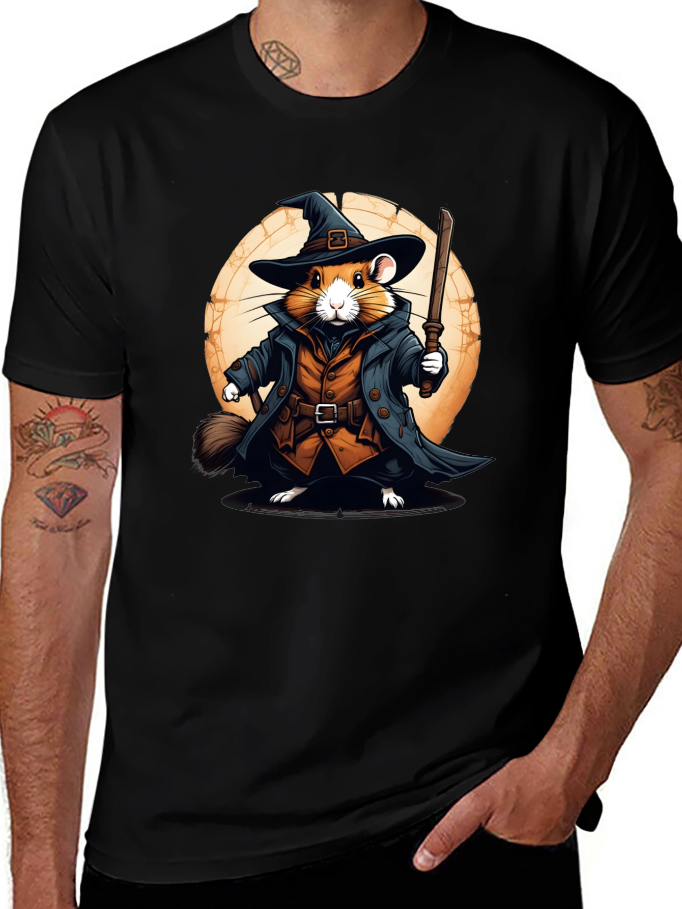 Wizard Hamster T-Shirt - Magical Rodent Design