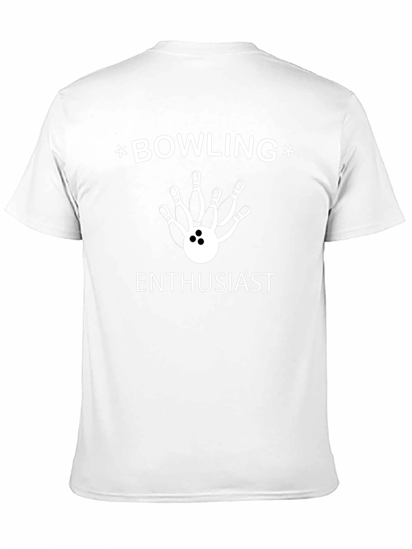 Bowling Enthusiast Graphic Tee - Black