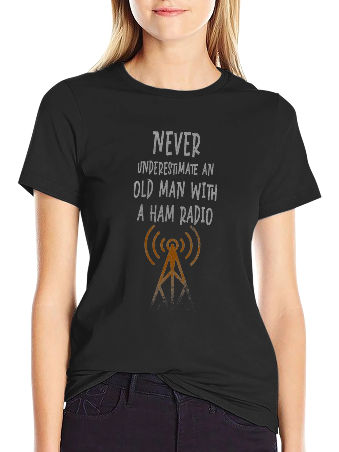 Ham Radio Old Man Graphic T-Shirt