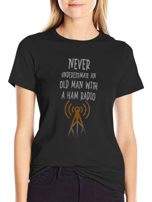 Ham Radio Old Man Graphic T-Shirt
