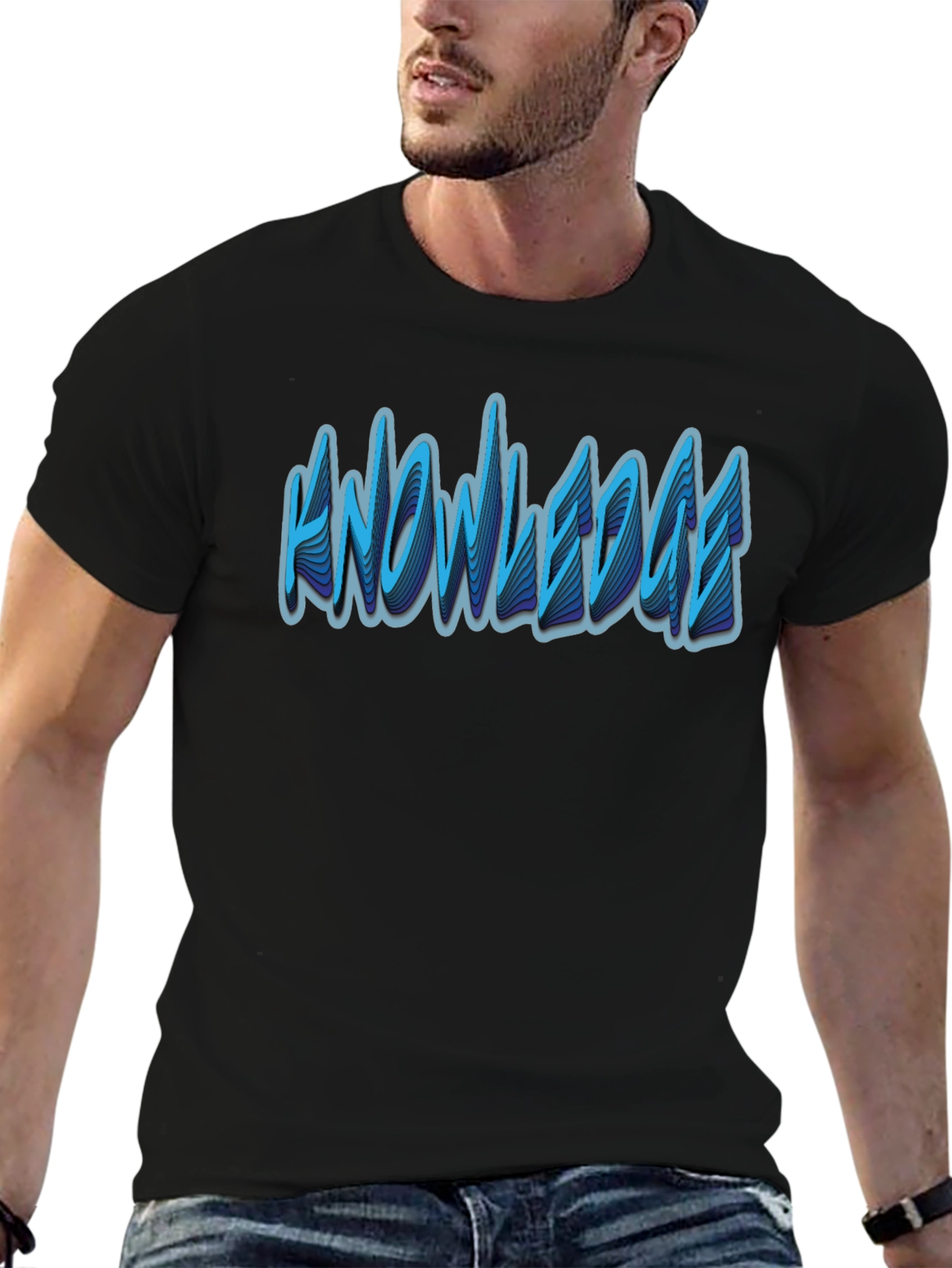 Knowledge Graphic T-Shirt - Modern Black Tee