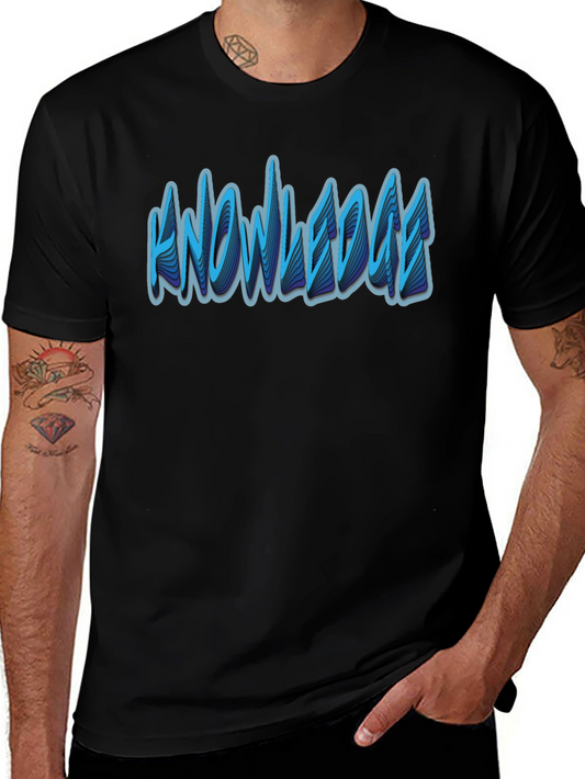 Knowledge Graphic T-Shirt - Modern Black Tee