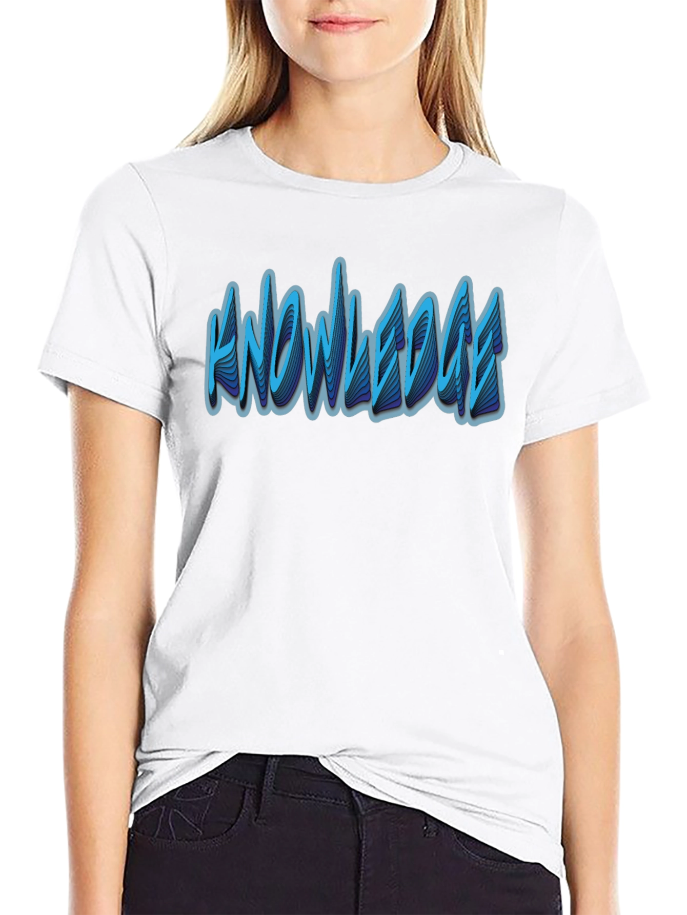 Knowledge Graphic T-Shirt - Modern Black Tee