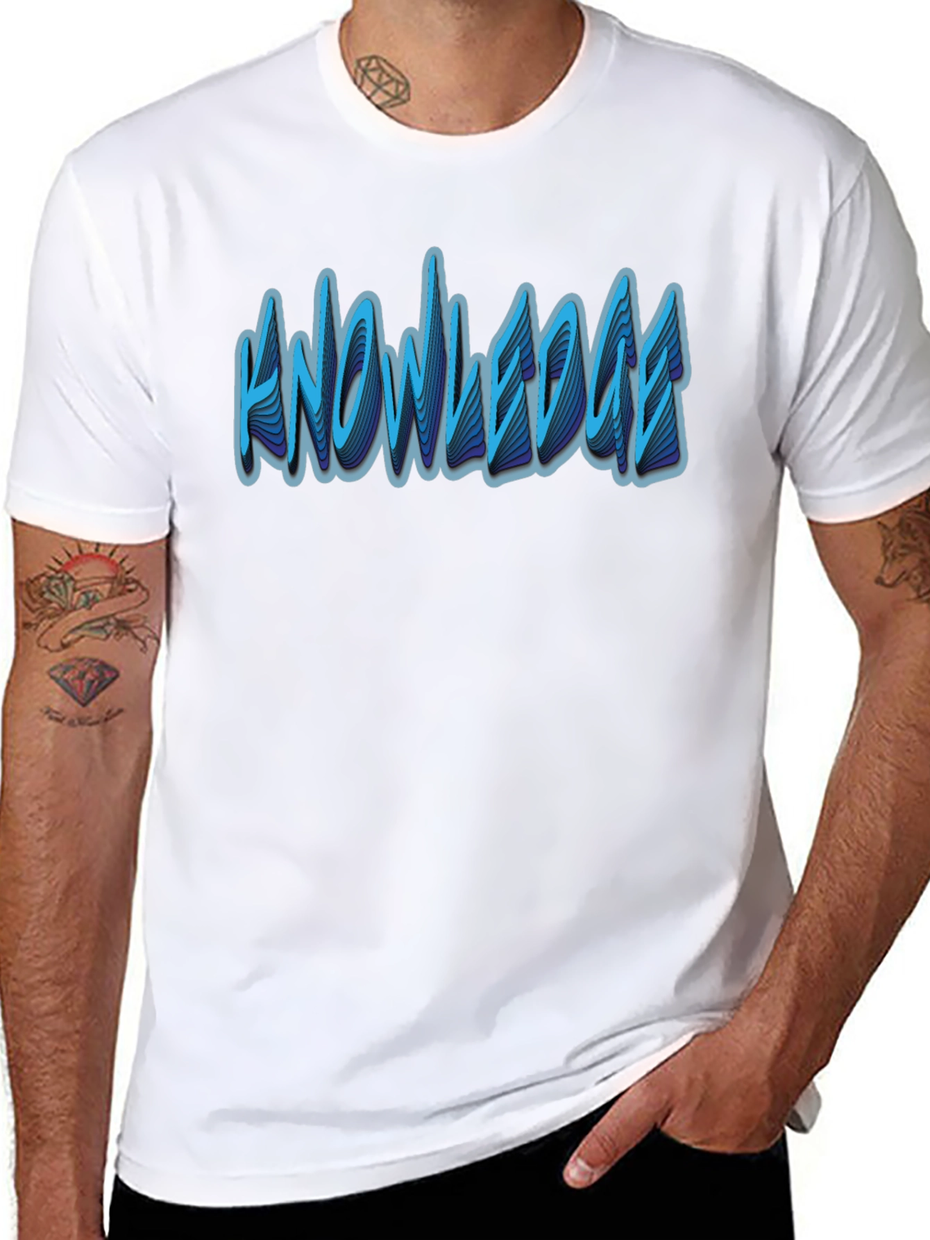 Knowledge Graphic T-Shirt - Modern Black Tee