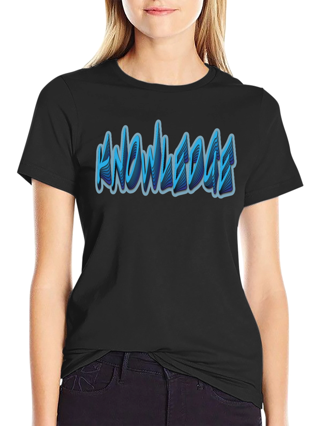 Knowledge Graphic T-Shirt - Modern Black Tee