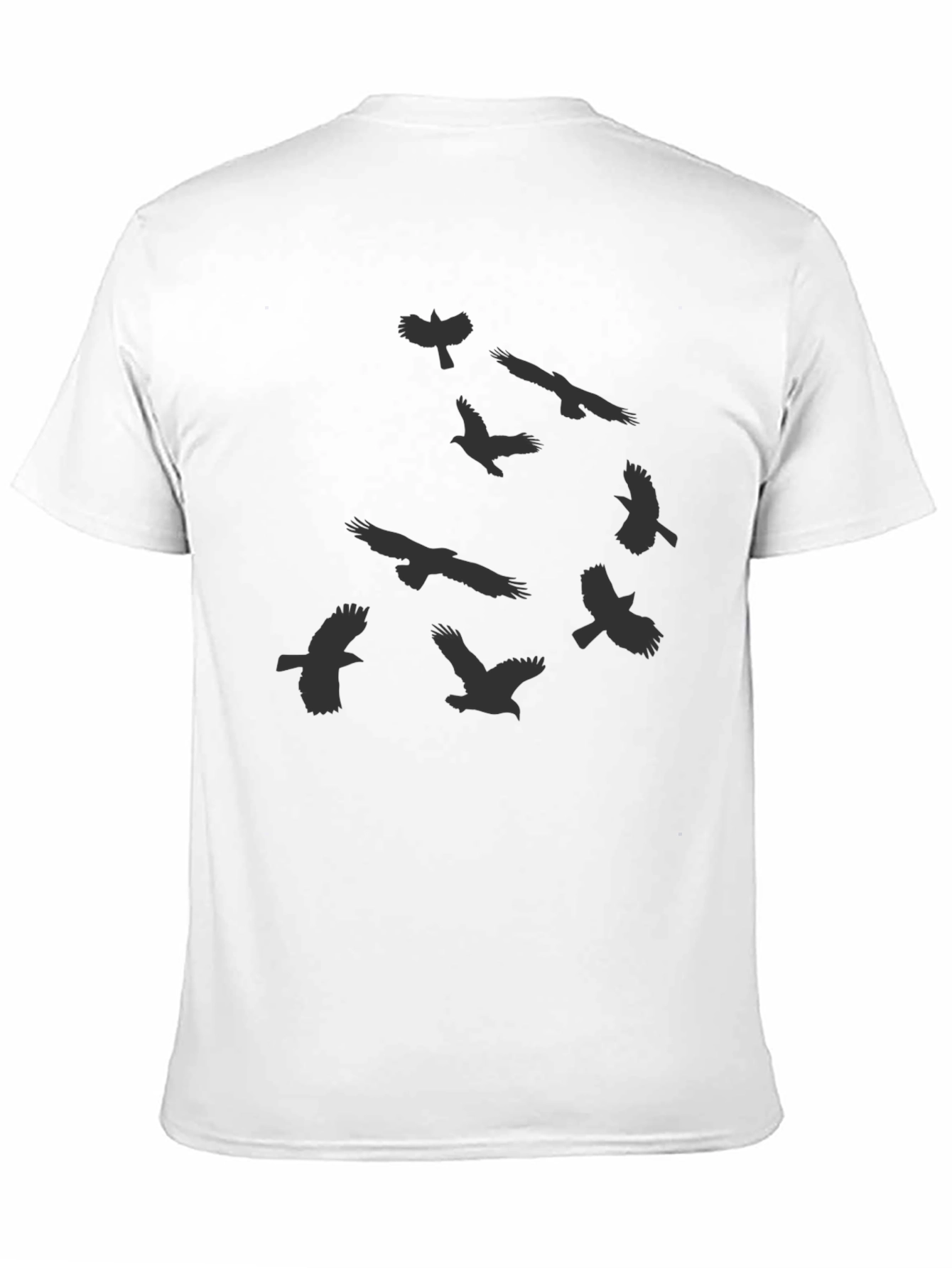 Birds Graphic Print Crew Neck Mens T-Shirt