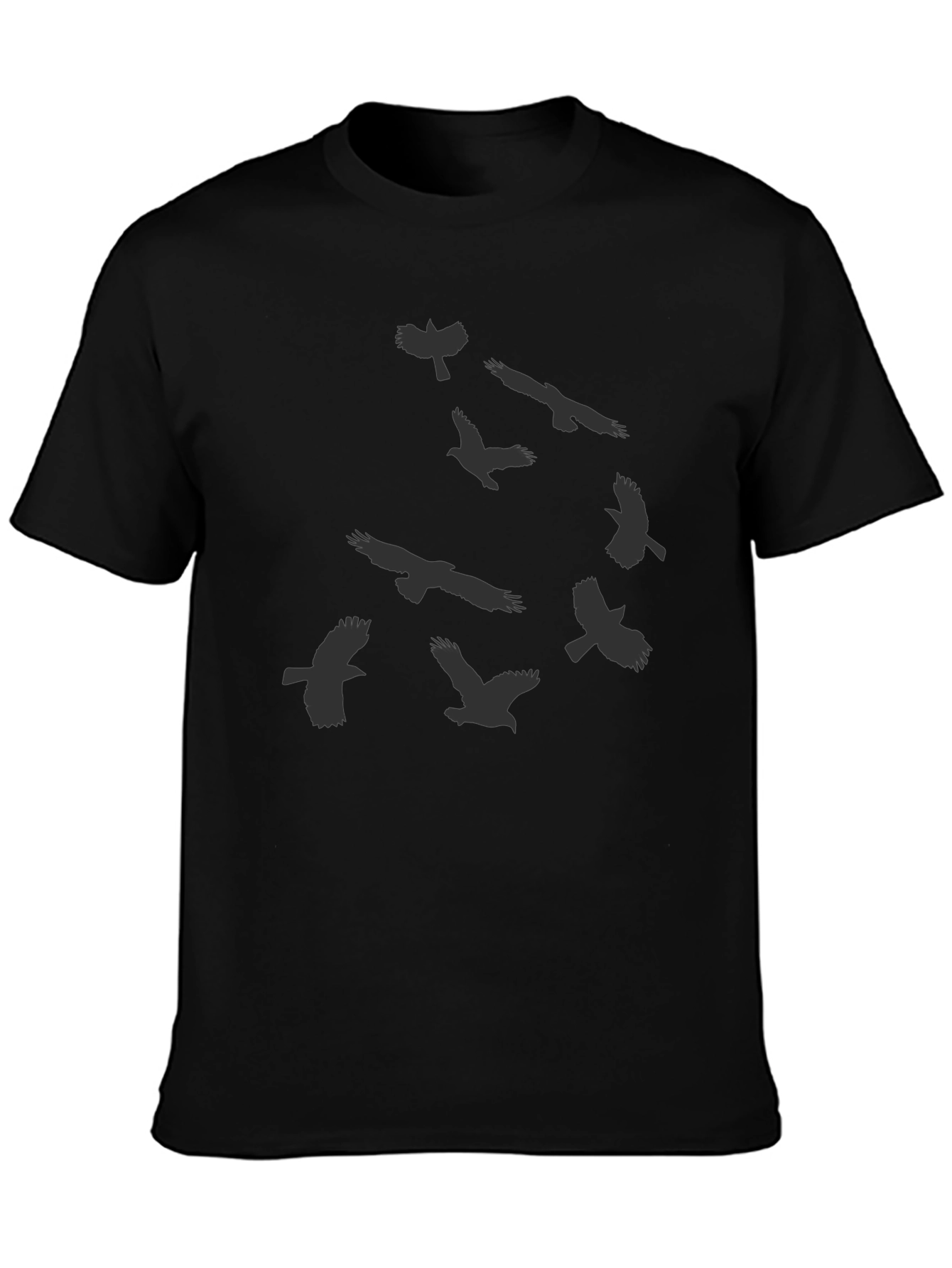 Birds Graphic Print Crew Neck Mens T-Shirt