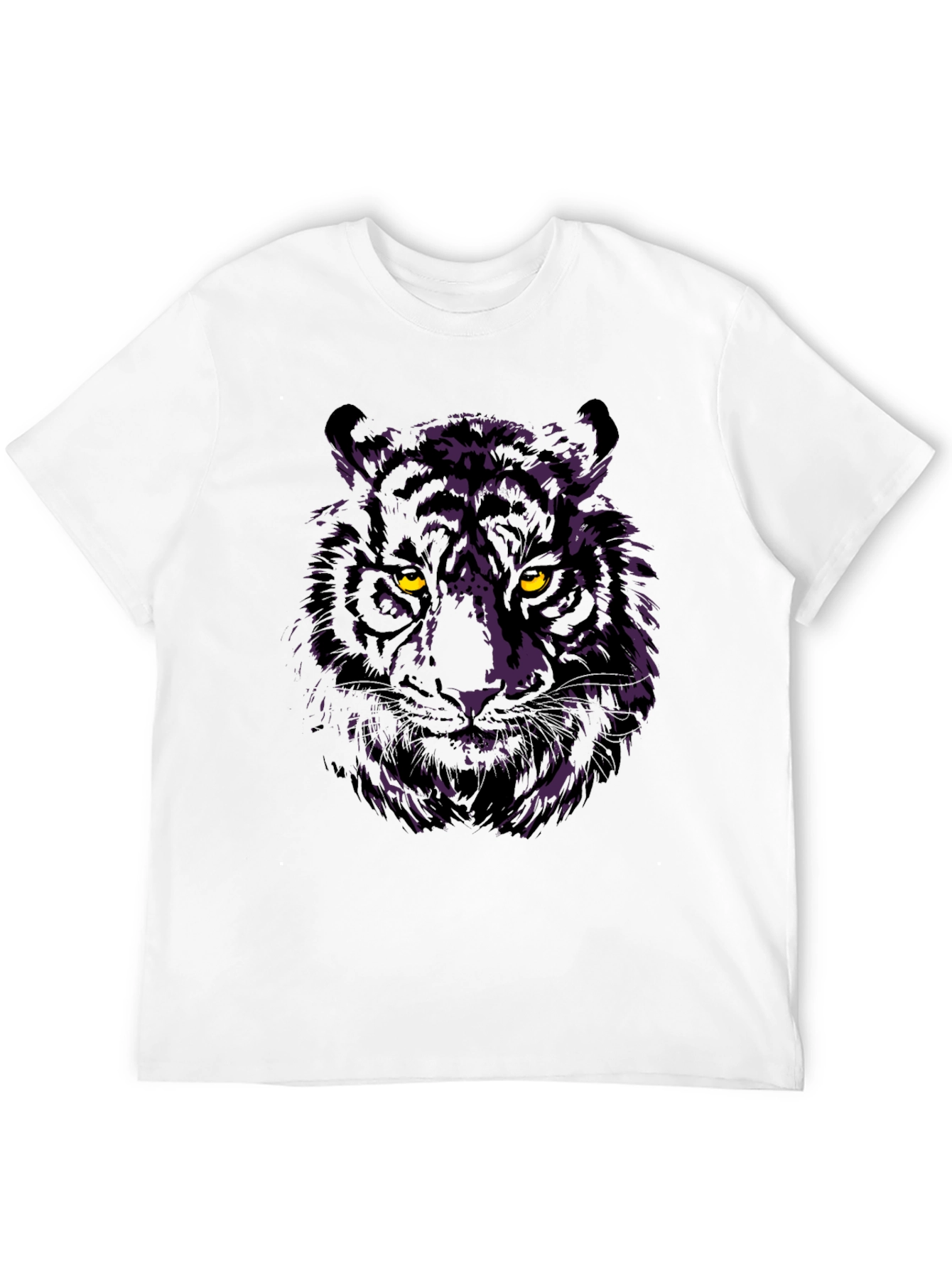 Tiger Graphic Tee - Mens Black Crew Neck
