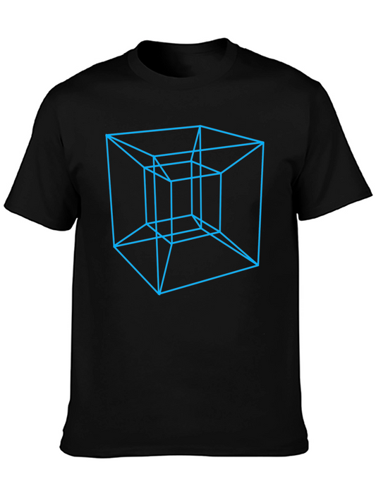 Geometric Illusion T-Shirt - Black