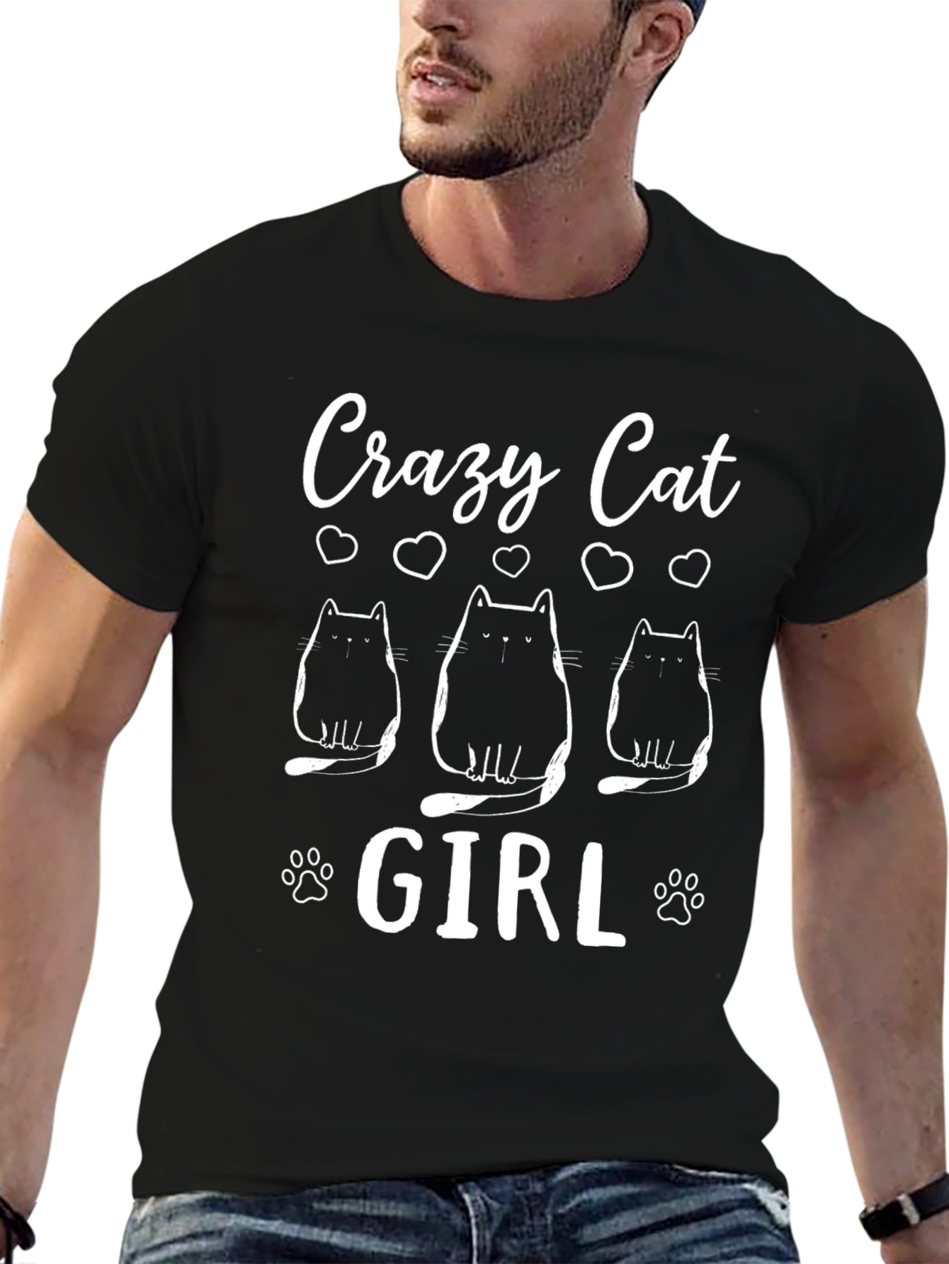 Crazy Cat Girl Graphic Tee