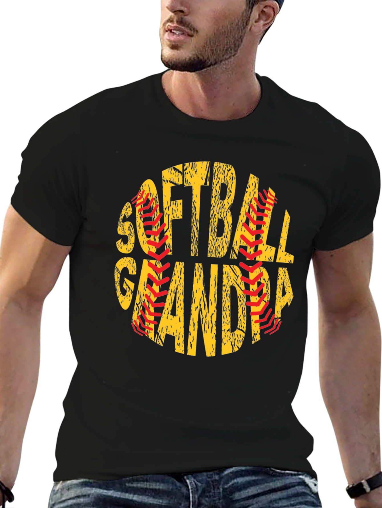 Softball Grandpa T-Shirt - Baseball Lover Gift